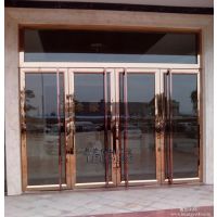 定做玻璃门办公楼钢化玻璃地弹簧门门禁系统锁安装维修