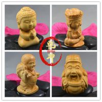 太行山千年崖柏手把件木雕刻工艺品小弥勒 布袋挂件摆件厂家批发