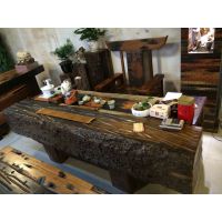 老船木家具厂家 直销工厂定做茶几 万达船木茶几