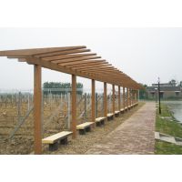 仿木廊架花架 仿木凳椅 仿木栅栏别墅围栏 美丽乡村精品村 园林小品