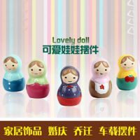 5款可选 俄罗斯套娃娃树脂工艺品小摆件 创意礼品婚庆家居装饰品