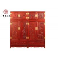 千百年红木 红酸枝家具 古典中式檀雕顶箱柜