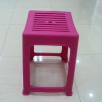 厂家定做塑料制品批发糖果色时尚塑料凳子好质量条纹塑料高方凳子