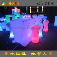 星光彩品牌LED发光吧桌酒吧台塑料酒店酒吧桌椅GF315简约***促销