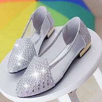 2015新款夏季圓頭平底水鉆單鞋平跟女鞋甜美透氣網(wǎng)紗鏤空單鞋