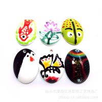 新奇特产品 现代艺术动物世界纯手工手绘陶瓷珠 厂家直销