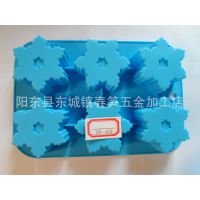 6连雪花硅胶蛋糕模具 布丁果冻模具 手工皂模具 冰格模具 易脱模