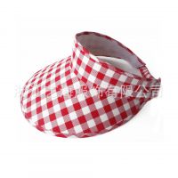 供應(yīng)義烏帽子工廠 大人空頂帽 女款花格遮陽(yáng)帽 棉質(zhì)光身太陽(yáng)帽 加工訂貨定做 帽子批發(fā)