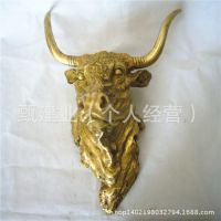 铜雕摆件******动物铜器家居饰品 铜牛头工艺品挂件 批发定做