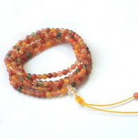 天然水晶 5MM216颗福禄寿兔毛佛珠手链 ***长寿 男女款