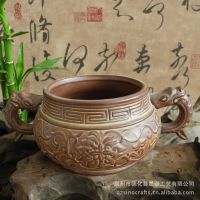 厂家批发定制陶瓷香炉 陶瓷香薰炉 茶楼品香香道摆件 浮雕香炉