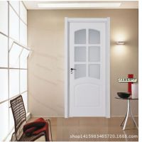室内白色平雕烤漆房间木门 实木复合门
