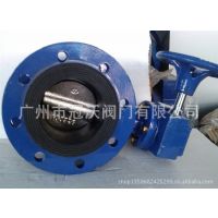 供应D341X-10手轮传动法兰蝶阀 /法兰软密封翻板阀 /手动涡轮蝶阀