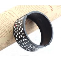 美琳饰品 不锈钢镶钻手环 宽手镯 欧美流行外贸饰品厂家直销