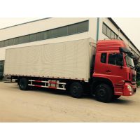 东风天龙15吨翼开启厢式车9米6国四翼开启厢式货车价格