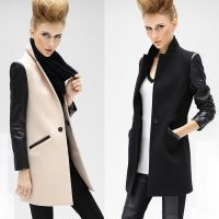 歐美2015女裝秋冬新款歐美***女式大衣修身高端外套羊毛風衣
