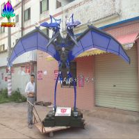 广东雕塑公司专业定制大型玻璃钢雕塑 游乐场活动展览道具 变形金刚4飞龙树脂摆件