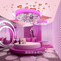 包间套房翻新装饰主题背景墙壁画 粉红浪漫温馨儿童房设计