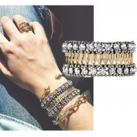 青島 首飾批發(fā) 美國潮牌 SD/ST復(fù)古銀色銅件爪鑲手鏈0143