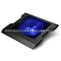 批發(fā)黑馬883筆記本電腦散熱器 散熱底座帶燈大風扇 靜音 架 墊 片