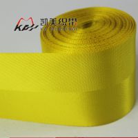 苍南凯美织带厂超宽织带80mm亮色拉绳 黄色高强高亮度涤纶织带