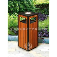 南方正品 户外方形垃圾桶 进口山樟木室外园林垃圾桶 塑木垃圾桶