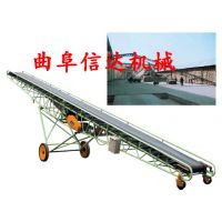 山东【信达】厂家定做皮带输送机，移动式花纹皮带输送机价格