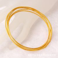 24K镀金首饰 24K镀金手镯 久*** 地摊饰品 展销会热销手饰配饰