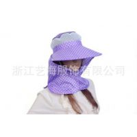 供应女士风帽 新款采茶帽 骑车户外防晒帽 义乌帽子工厂 定做