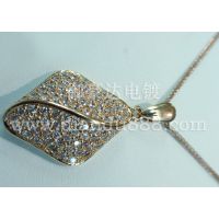 8微米厚金電鍍加工 吊墜鍍黃金 鑲鉆電鍍 銅件電鍍 首飾電鍍 東莞電鍍廠