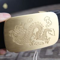 手工雕刻龙头铜扣皮带男士***腰带纯牛皮个性牛仔裤带英伦潮流男
