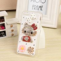 Kitty貓水鉆手機殼 Iphone4S手機殼 4S手機保護(hù)套 廠家手機殼代發(fā)