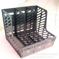 东莞力源防静电黑色三格文件栏，资料架｜防静电文件框。