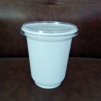 山东厂家直供ps400ml带盖可彩印一次性塑料酸奶杯