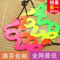 *** 雜志款 多彩熒光色超大 LOVE牌玩味時(shí)尚假領(lǐng)子項(xiàng)鏈 頸鏈