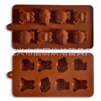 狮子河马巧克力模  硅胶蛋糕装饰模具 烘焙工具Chocolate Molds