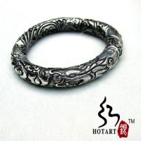 傳家寶 精品首飾銀鐲子 99純銀 足銀 銀手鐲 龍鳳呈祥 本命龍年