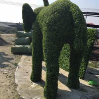 梦幻城堡户外园林景观大象绿植雕塑 仿真植物造型雕塑