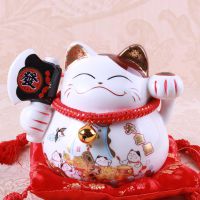 ***猫摆件 大号储蓄罐 日本结婚 开业陶瓷礼品 金色***猫J77