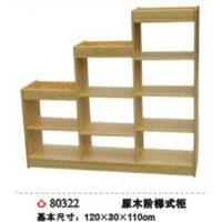 乐智园 幼儿园专用原木阶梯式柜 防火板实木玩具柜LZY-035