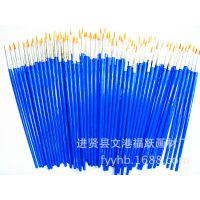 【厂家直销】16.5CM长塑料笔杆尼龙毛勾线笔，数字油画笔