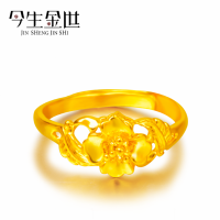 典雅版花朵造型女士戒指 真空镀金戒指 夏季展销会热卖饰品