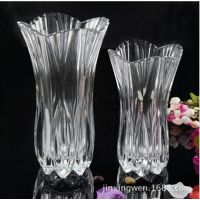 水晶花瓶透明玻璃现代时尚家居饰品客厅餐桌摆件圆形花器厂家直销