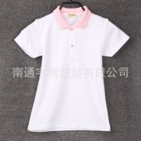 新款2015男女孩纯棉纯色T恤中大童男童POLO衫儿童短袖t恤AI33