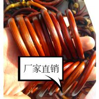 鸡血藤手镯 无结 全红5-9mm批发