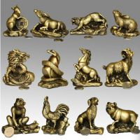 【皇嘉铜艺】纯铜十二生肖摆件整套 本命年家居装饰品工艺品礼品