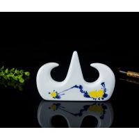 陶瓷筆架 筆擱 筆山 筆托 筆案 毛筆架 文房四寶用具 牛角形筆架