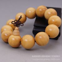 热销精品黄杨木佛珠手链 男士12-20mm念珠手珠 黄杨木手串批发