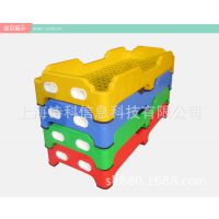 幼儿园专用床儿童全塑料加厚床午休床六脚床单人床注塑床叠叠睡床