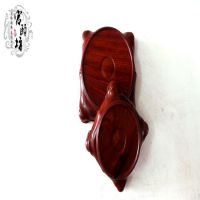 厂家直销 宫颐坊红木红檀四角底座红木工艺品 底座木质底座展示